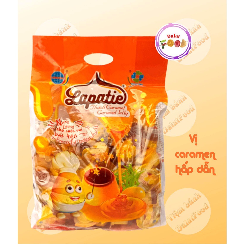 Túi thạch Trái Cây jelly Long Hải Caramel, sữa chua natty 992GR, 432GR