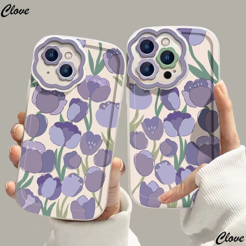 Ốp Điện Thoại Mềm Chống Sốc In Họa Tiết Hoa Cho Iphone 11 Promax 7 12 Xsiphone 14 6 13 14 8p xr D3AQ