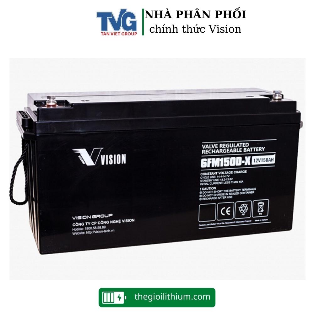 Ắc quy chính hãng Vision Ắc quy Vision 6FM150MV-X 12V 150Ah
