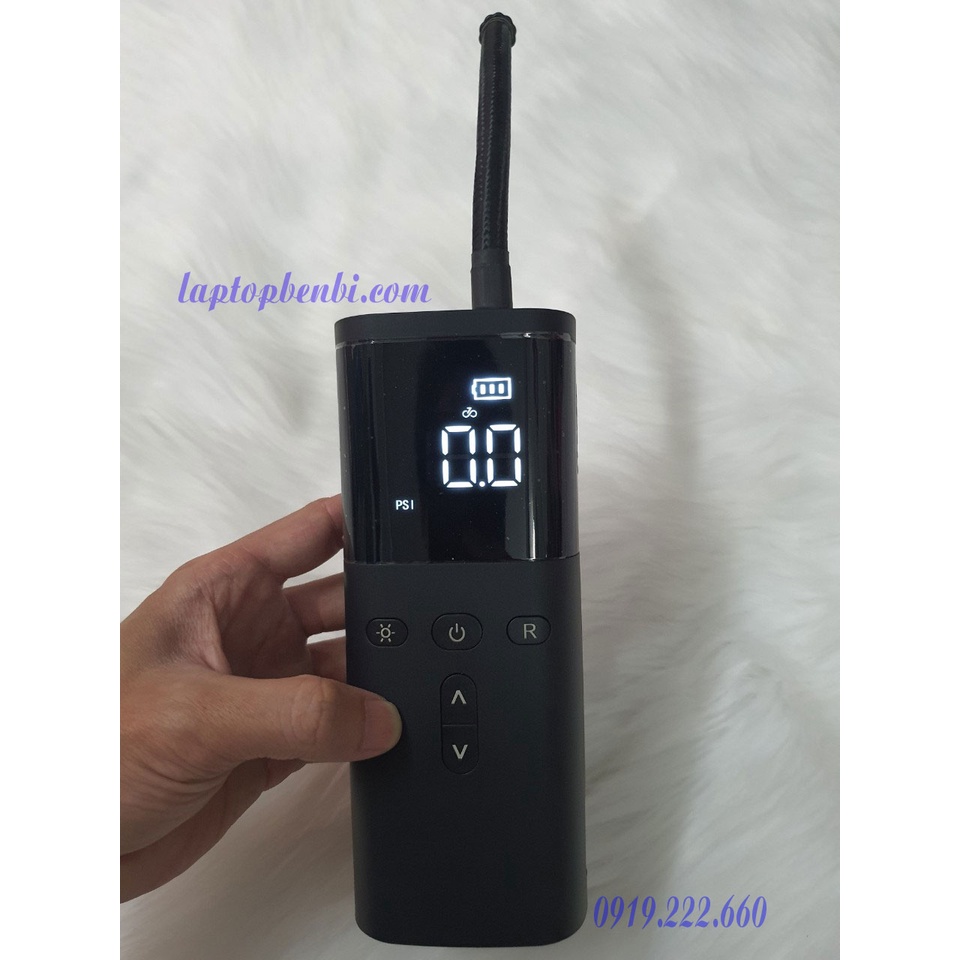 Máy bơm lốp bánh xe ô tô, xe máy, xe đạp đa năng, kiêm sạc dự phòng, đèn pin cứu hộ