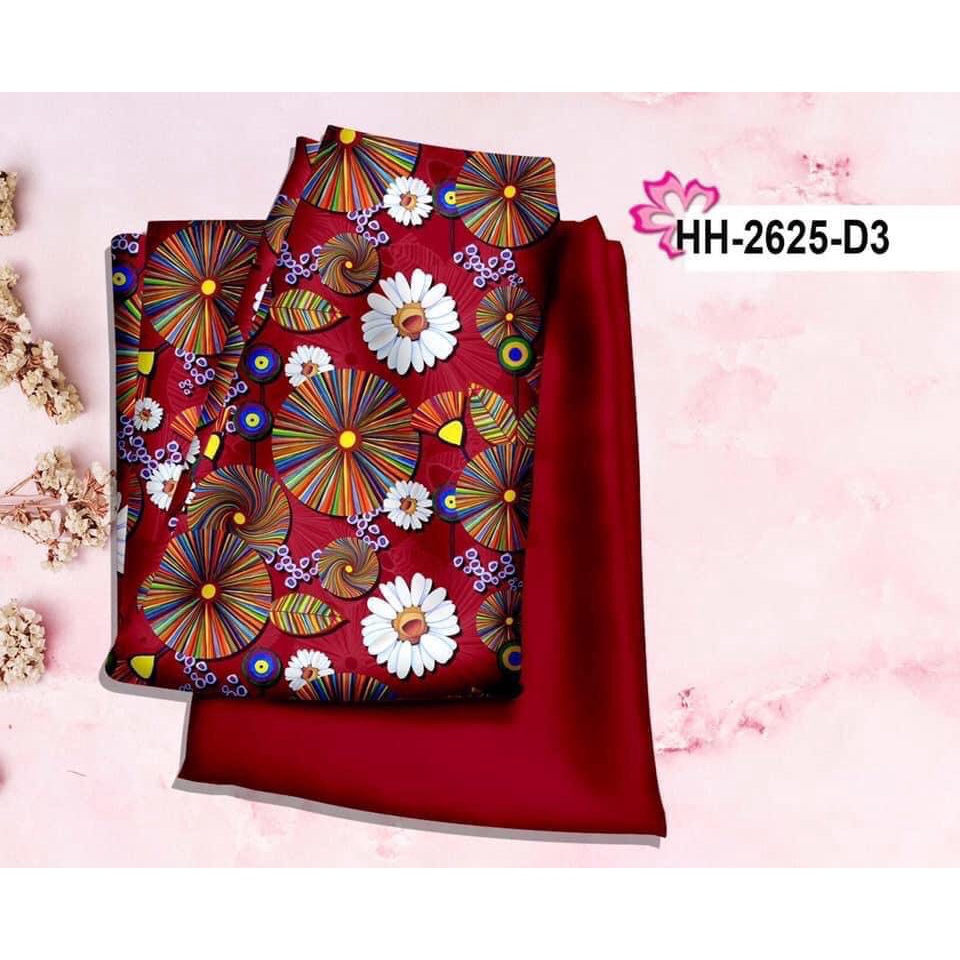 Vải may áo dài in 3d cao cấp hoa nhí siêu hot (ảnh thật)