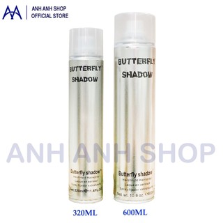 CHÍNH HÃNG - Gôm xịt tóc Butterfly Shadow 320ml siêu cứng 24h không khô tóc