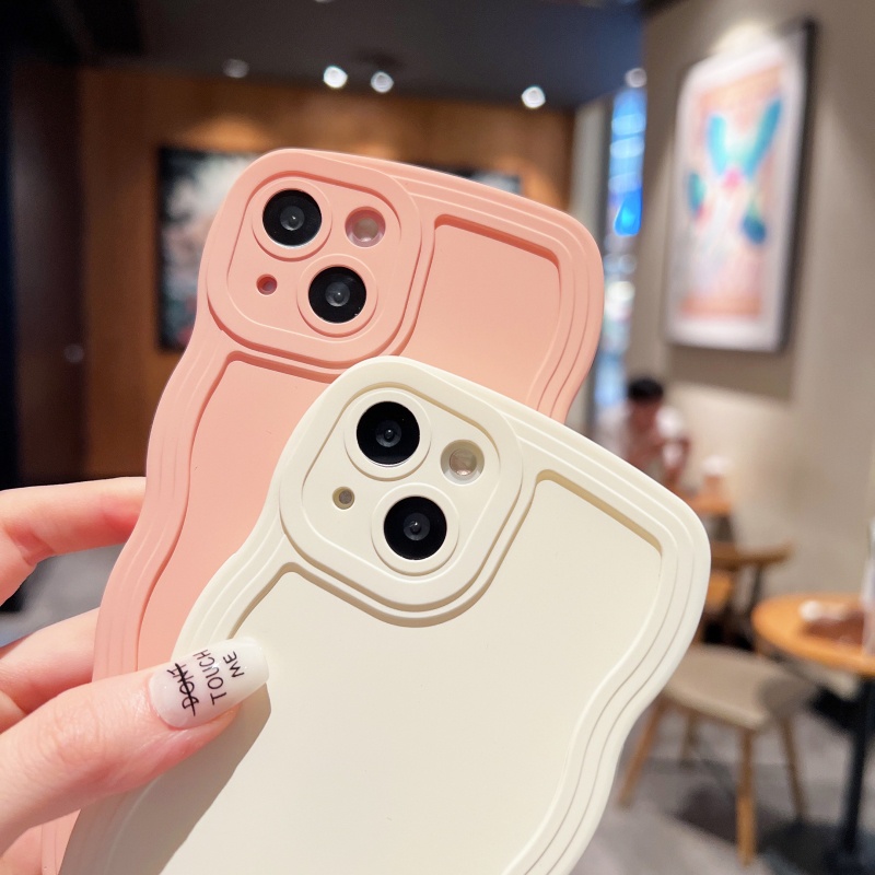 Ốp Điện Thoại Viền Cong Chống Sốc Màu Kẹo Cho iPhone 14 13 12 11 Pro Max Mini XS XR X 8 7 6 6S Plus + SE 2020