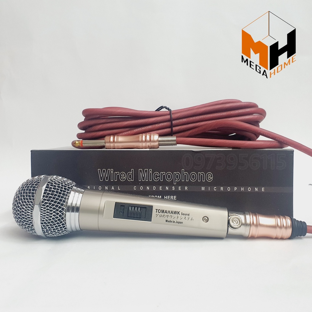 Mic karaoke có dây TOMAHAWK, Mic hát karaoke có dây chất âm hay chống hú mic