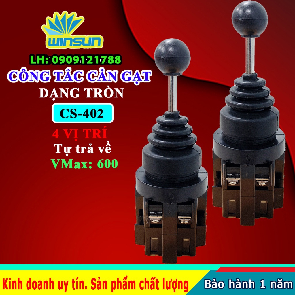Công tắc cần gạt - chuyển hướng dạng tròn 4 vị trí CS-402, CS-4022 Winsun