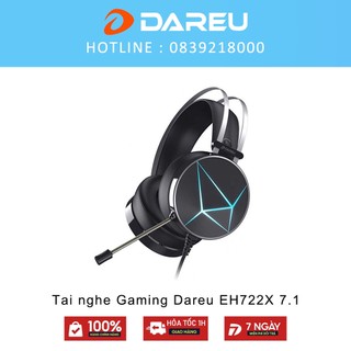 Tai nghe Gaming Dareu EH722X 7.1 - Led RGB - Âm thanh giả lập - Ốp tai nghe mềm - Mic lọc tạp âm - BH 12 Tháng