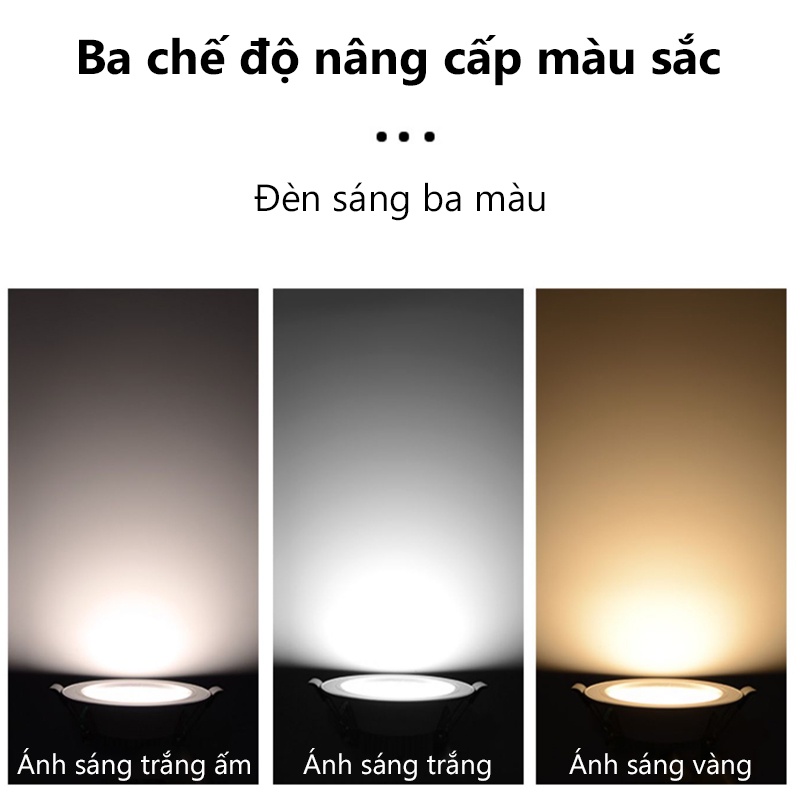 Đèn LED âm trần NF HOME đèn ốp trần đèn ốp trần phòng khách led âm trần đèn downlight âm trần 3 màu 5W