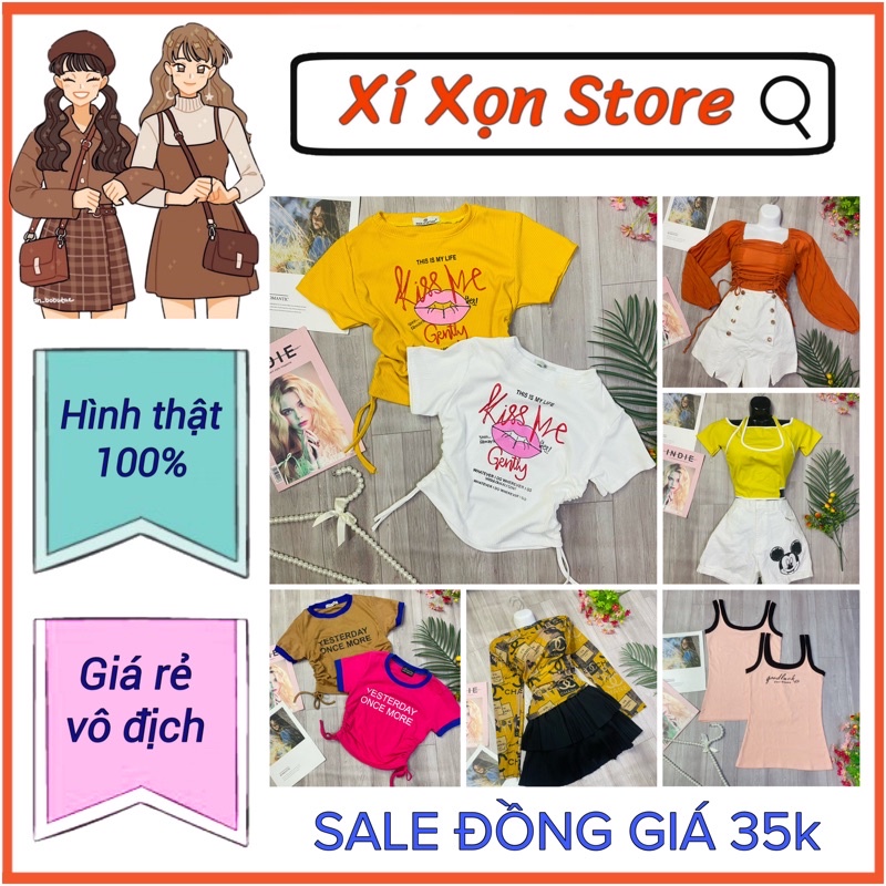 [SALE ĐỒNG GIÁ 35K] Áo Thun Áo Kiểu Nữ Thời Trang