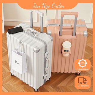 Vali đa năng kèm đầu sạc usb, đựng bình nước, bo viền chống va đập