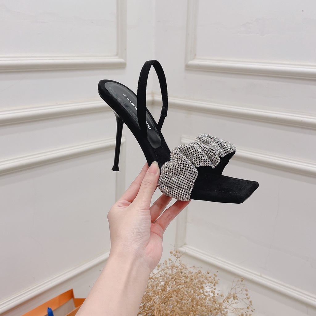 Sandal quai nhũ đá  hàng cao cấp gót cao 10cm.