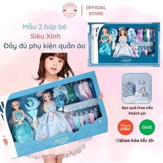 Đồ chơi búp bê công chúa elsa kèm hộp đáng yêu cho bé gái - mây kids