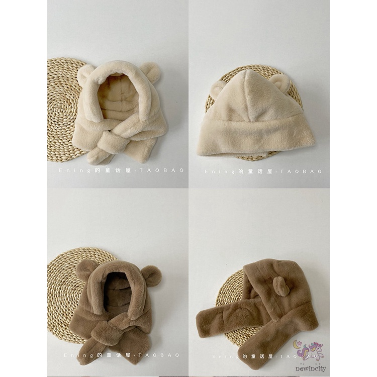 Mũ Lông Kèm Khăn Choàng Mềm Mại Kiểu Hàn Quốc Thời Trang Mùa Đông Cho