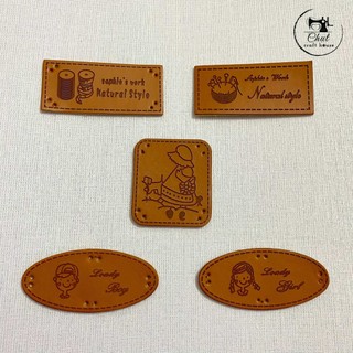 [Set 5 chiếc] Mác da handmade trang trí đồ thủ công