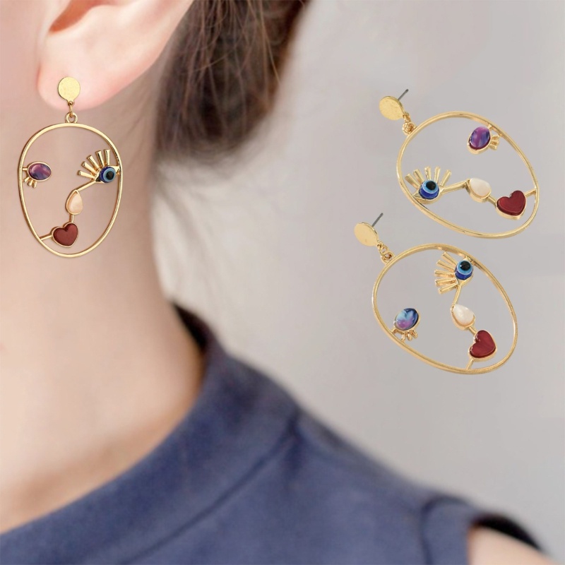 Đôi Khuyên Tai Hình Mặt Người Độc Đáo Dành Cho Nữ