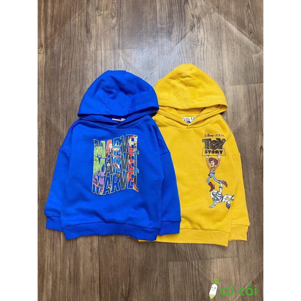 Áo nỉ hoodie bé trai có mũ marvel, harry potter A35