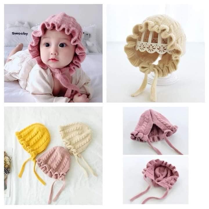 Mũ len bèo thời trang Hàn cho bé