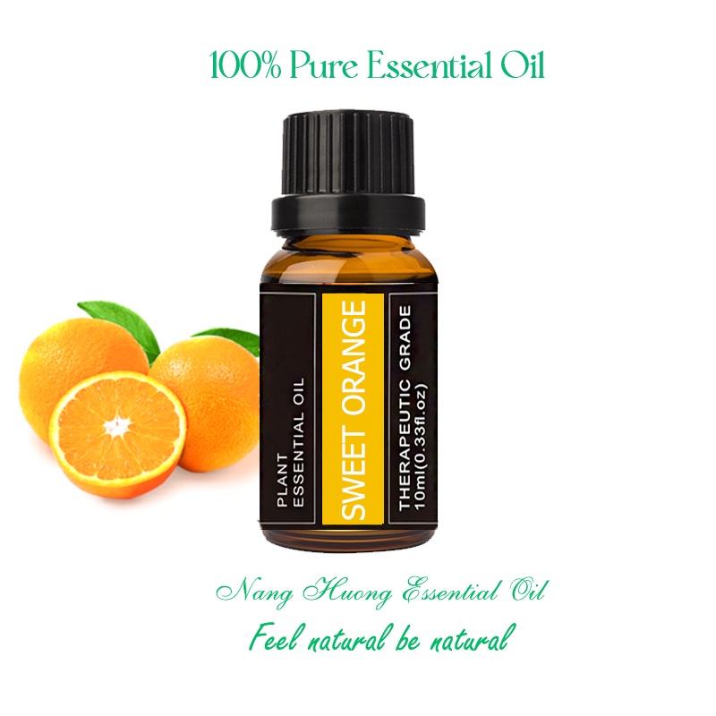 Tinh Dầu Cam Ngọt Nàng Hương- Sweet Orange, Tinh Dầu Nhập Khẩu, Thiên Nhiên Nguyên Chất Xông Phòng 10ml