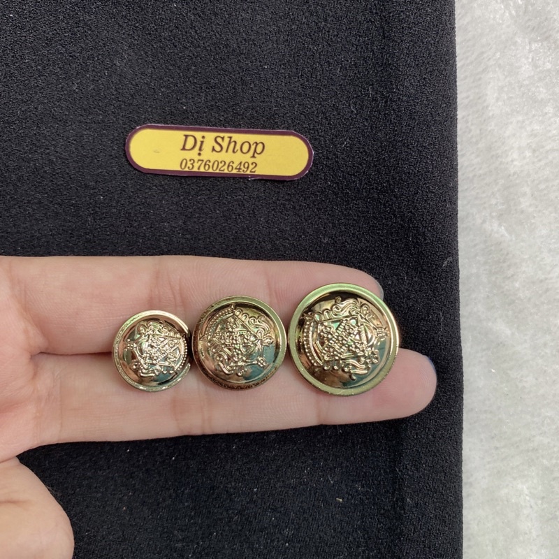 set 5 NÚT HUY HIỆU GIẢ ĐỒNG nhiều size vest