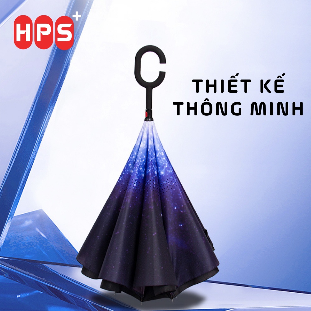 Ô gấp ngược tiện lợi thiết kế chữ C thông minh, Dù đi mưa gấp ngược theo phong cách Nhật Bản