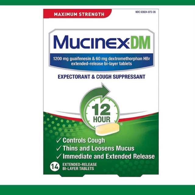 viên uống giảm ho Mucinex DM 14 viên của mỹ