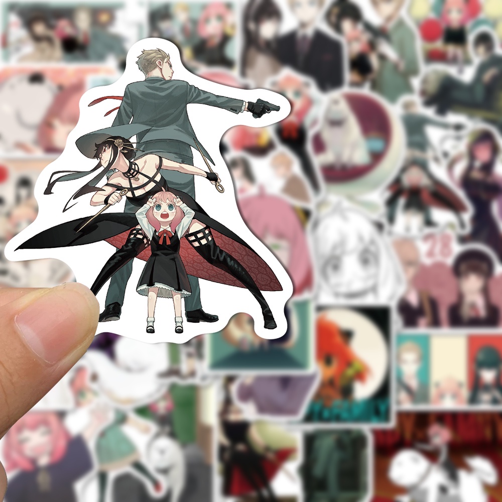 Bộ 50 Miếng Dán Hoạt Hình Chống Thấm Nước Trang Trí Laptop / Cốc Nước Cho Bé