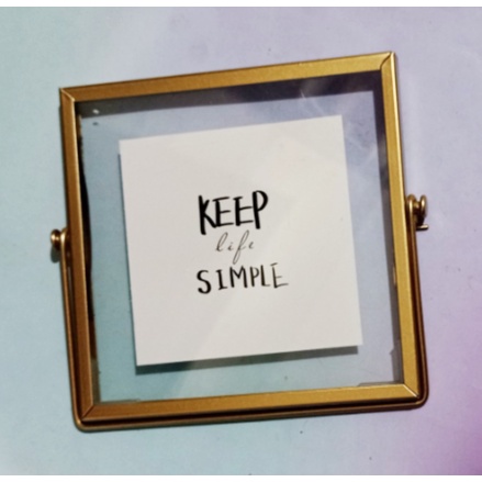 Khung Ảnh Để Bàn kim loại trong suốt KA7 Khung Hình hoa khô kèm chân đế