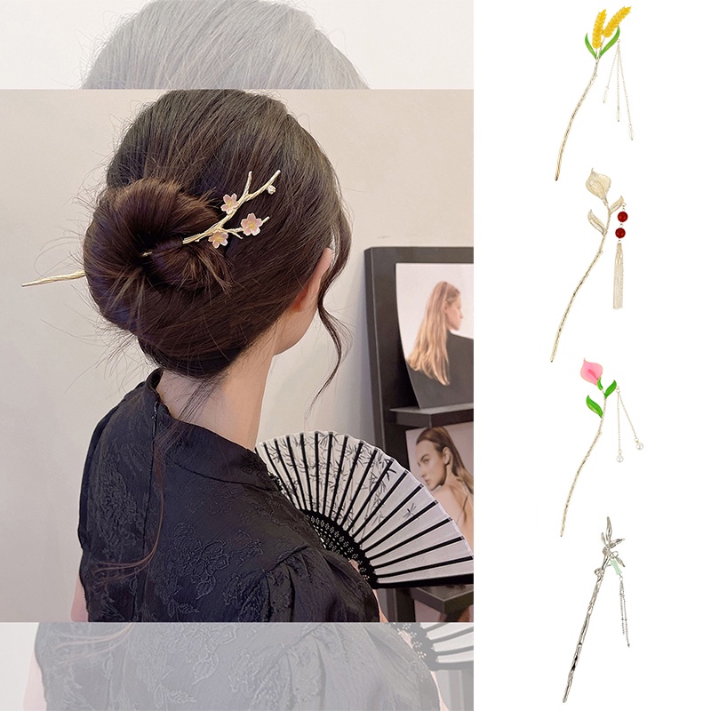 Haimeikang Kẹp Tóc Hoa Lily Đính Ngọc Trai Nhân Tạo Thanh Lịch Cho Nữ