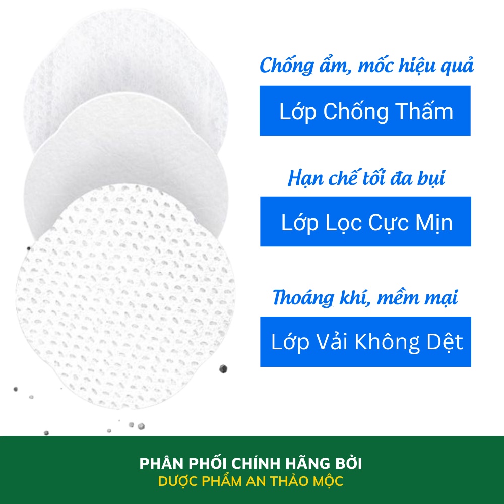 Khẩu trang y tế 3 lớp TANAPHAR không thấm nước không độc hại co giãn tốt lọc khí ngăn cản khói bụi hiệu quả