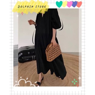BIGSIZE Đầm đen dài bigsize