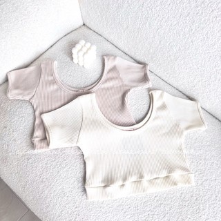 Áo croptop thun gân có tay | Sugarblingbling
