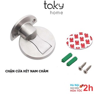 Chặn Cửa Gắn Sàn Miếng 3M Chắc Chắn Không Khoan Đục Sàn,  Chặn Cửa Vô Hình Hiện Đại, Kèm Hít Nam Châm. TakyHome 1400