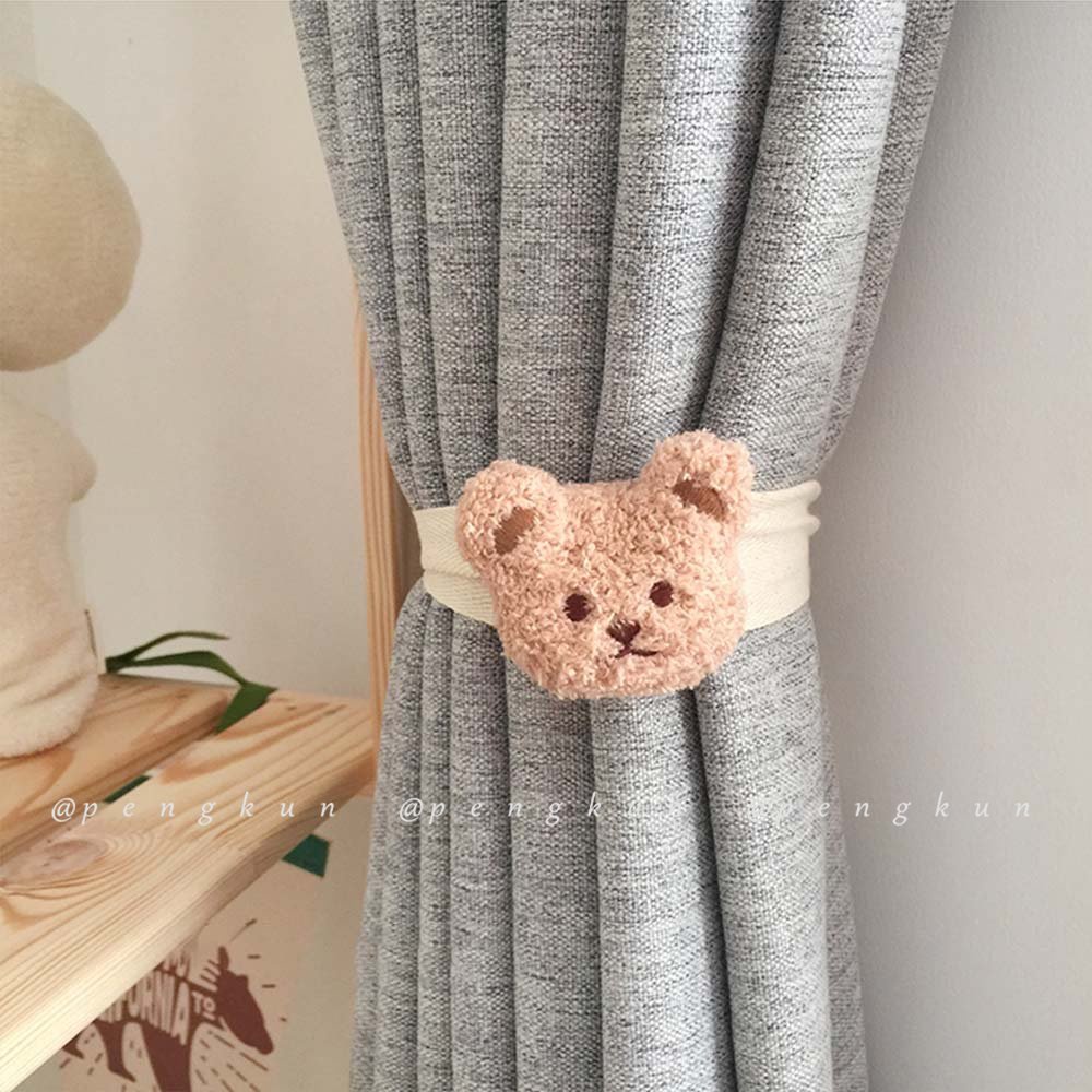 Dây Cột Rèm Cửa Hình Gấu Hoạt Hình Ba Chiều Phong Cách Bắc Âu Dành Cho Trẻ Em