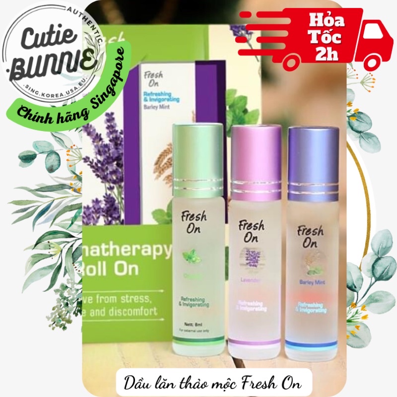 HSD 2027 Dầu gió bi lăn thảo dược Fresh On hiệu Con Ó 8ml date / Eagle Brand / Dầu lăn / Dầu dạng chai lăn