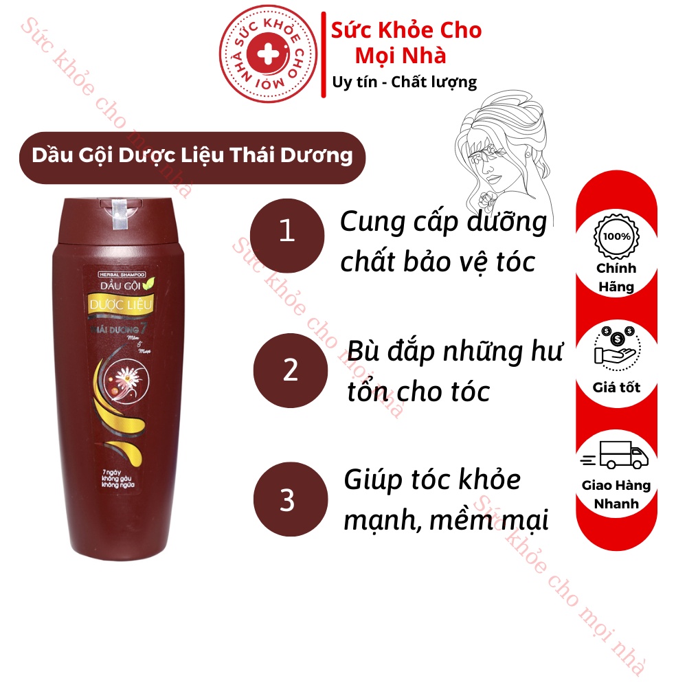 Dầu Gội Dược Liệu Thái Dương 7 Ngày Không Gầu,Không Ngứa.Chai 200ml