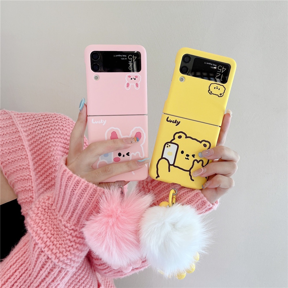 Ốp Điện Thoại Chống Sốc Hình Tai May Mắn Cho Samsung Galaxy Z Flip 4 Z Flip 3 5G