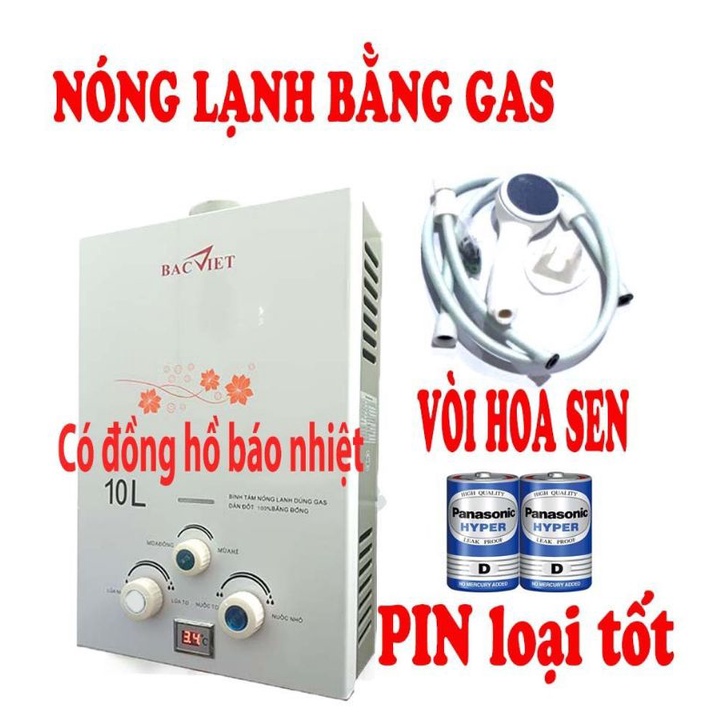Công suất lớn 10 lít - Bình nóng lạnh bằng gas
