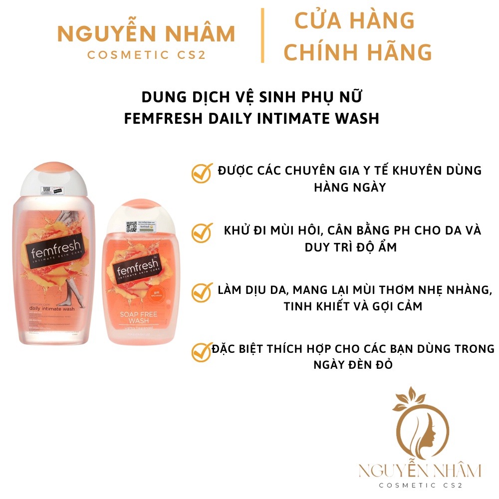 Dung Dịch Vệ Sinh Phụ Nữ Femfresh💥 Femfresh Daily Intimate Wash 150ml - 250ml