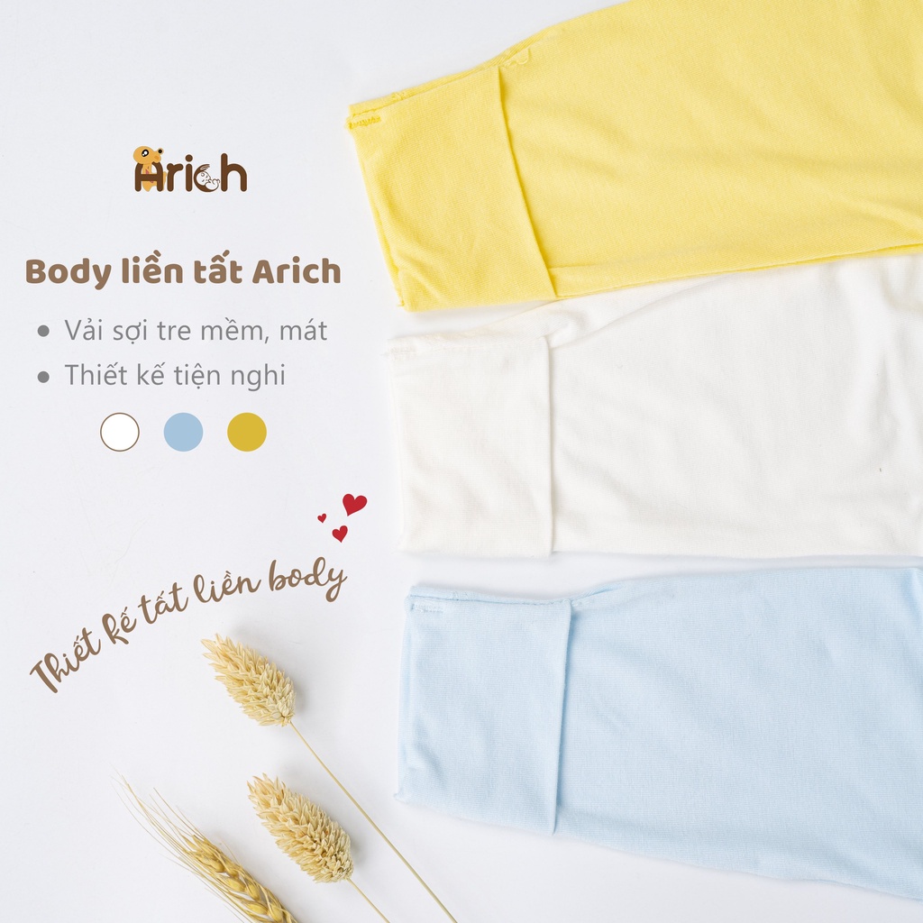 Bộ body dài Arich liền tất (size từ 0 đến 6 tháng)