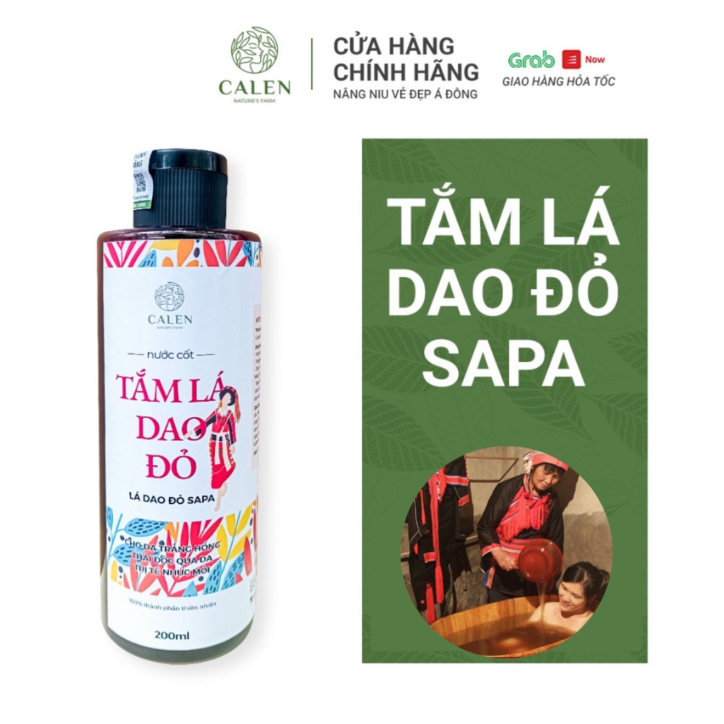 Sữa Tắm Nước Cốt Lá Dao Đỏ SAPA Giúp Trắng Hồng Da, Thải Độc, Giảm Tê Bì Nhức Mỏi Lọ