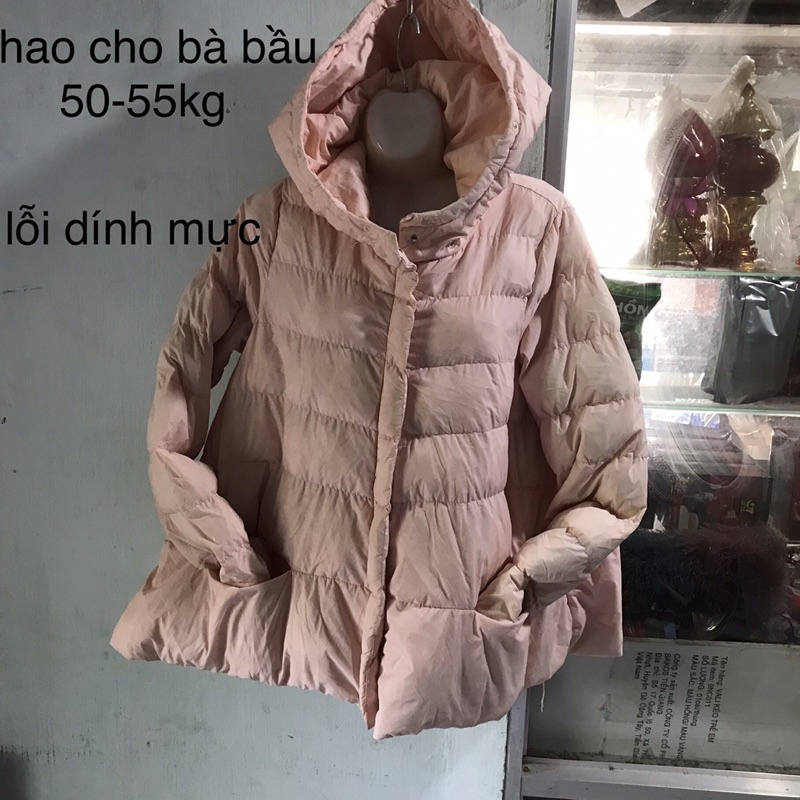 Hàng si tuyển.ÁO KHOÁC PHAO DÁNG XOÈ CHO BÀ BẦU có lỗi dính mực nhẹ