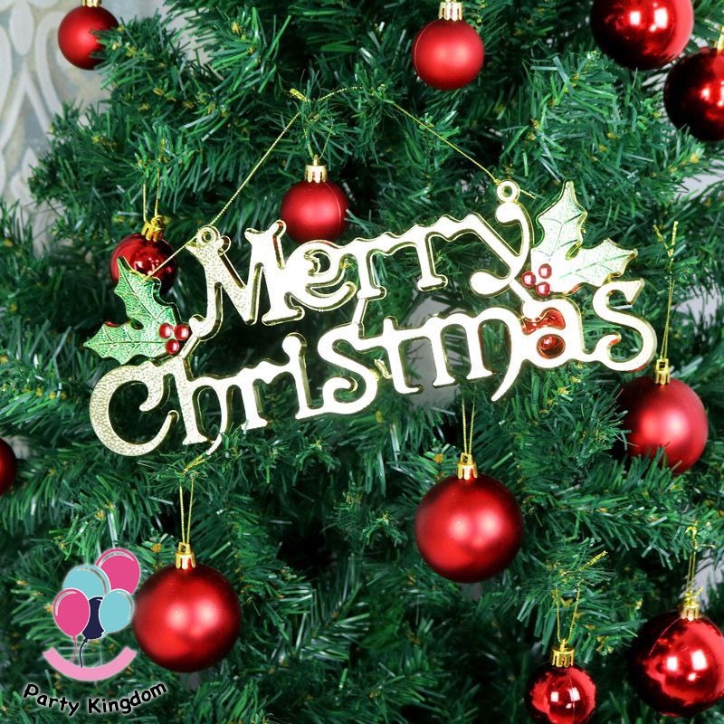 Phụ Kiện Trang Trí Giáng Sinh Hình Chữ Merry Christmas Lấp Lánh 14 / 20CM