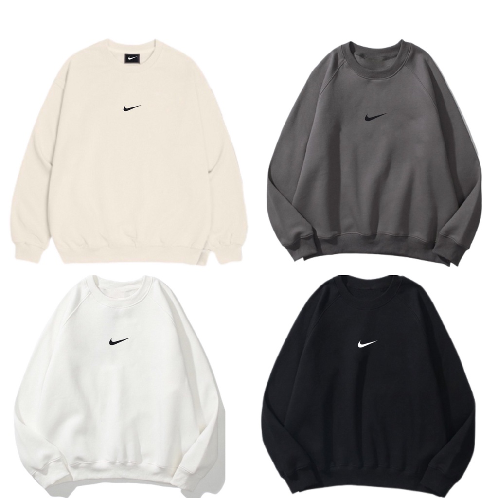 Áo sweater nike chính hãng khoác nỉ dài tay unisex, Áo swt nike nam nữ form rộng Latizia.vn