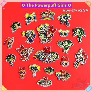 ♚ miếng dán ủi họa tiết hoạt hình powerpuff girls ♚ 1 sticker ủi thêu hình huy hiệu