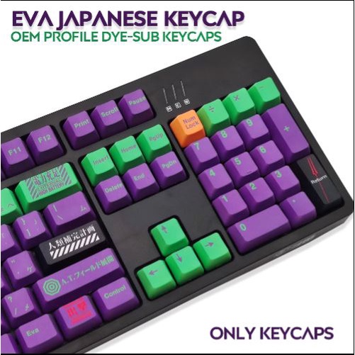Keycap Eva Purple - nút bàn phím cơ PBT OEM
