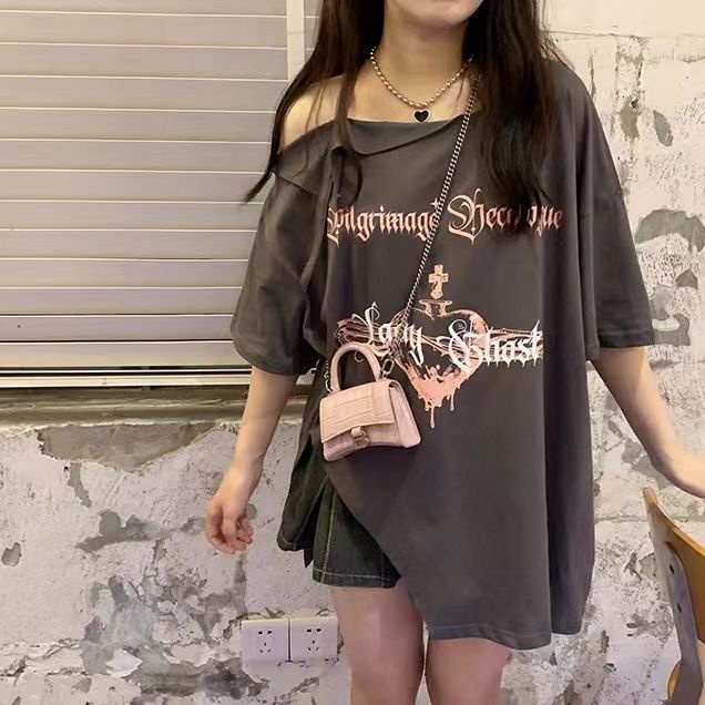 Áo Thun Tay Ngắn Dáng Rộng Thiết Kế Mới Năng Động Thời Trang Dành Cho Nữ