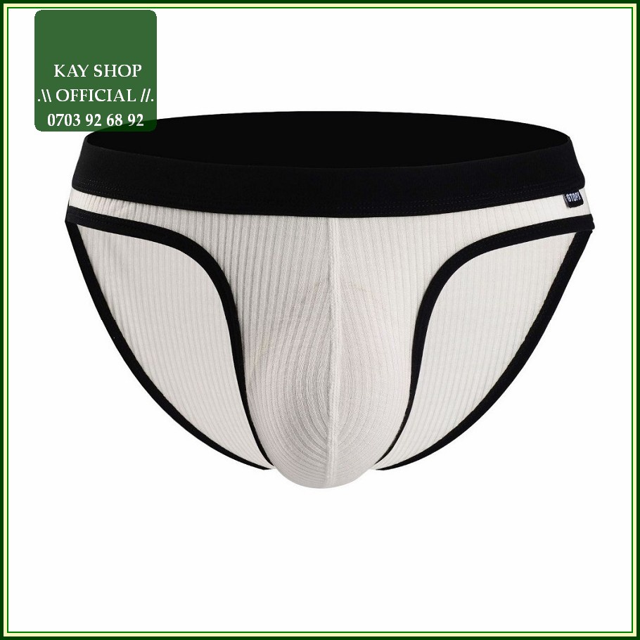 Quần lót nam tam giác GTOPX thun cotton vân sọc dọc ôm mông sexy - Quần sịp nam lồng 3D thoải mái co dãn