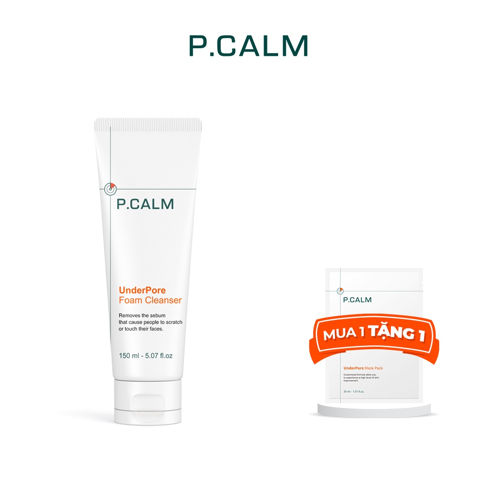 Sữa rửa mặt P.Calm UnderPore Foam Cleanser 150ml sạch sâu cho da