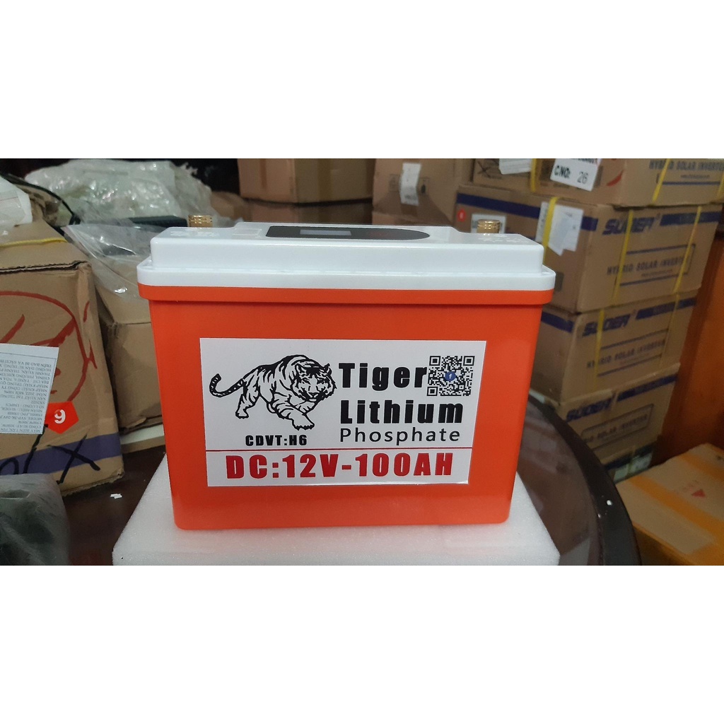 Bình Pin Lithium 100Ah chống nước hoàn toàn tuyệt đối-Pin lithium 12V-100Ah NEW