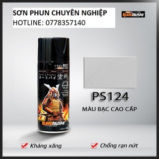 Ps124 sơn xịt samurai màu bạc cao cấp