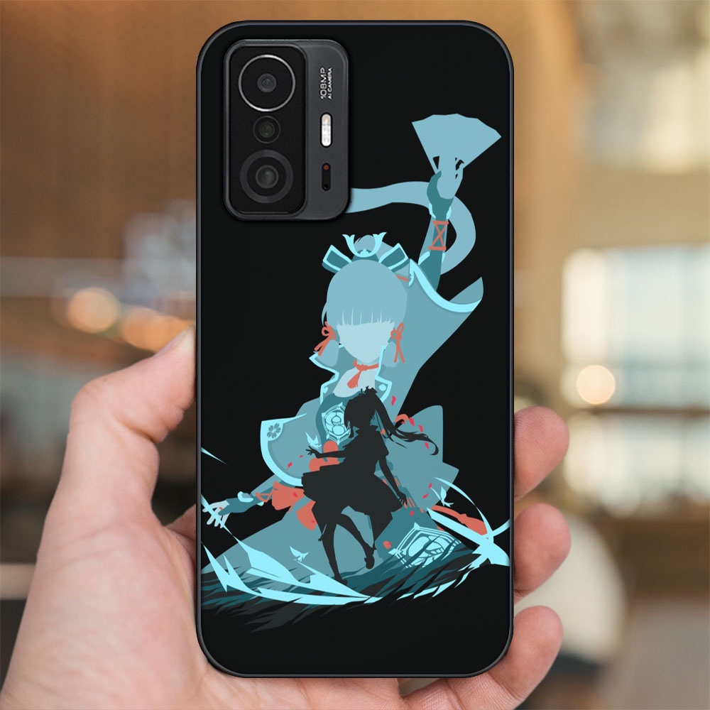 Ốp lưng Xiaomi 11T Pro 5G viền đen in hình Ayaka Genshin Impact